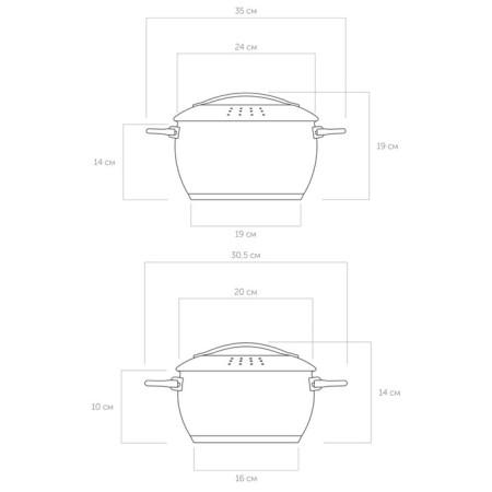 Nadoba Maruska pan set, 2 pcs: 2.8 l, 5.5 l-9