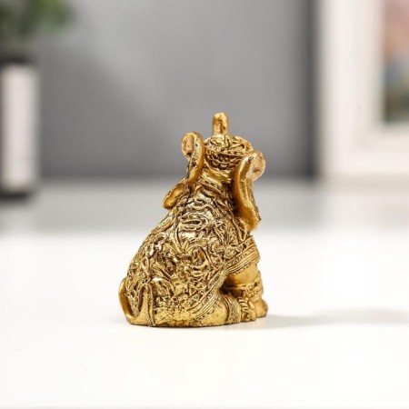 Souvenir Polystone "Golden Elephants, Drawings on the Propon" Set 6 pcs 4.7x5x33 cm-5