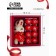 A set of soap roses in a box is 8 pieces, red and white with a hare