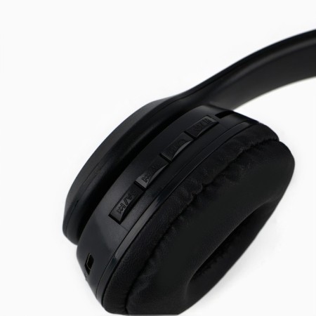 Headphones luminous ears, wireless "cat", black W-03-4