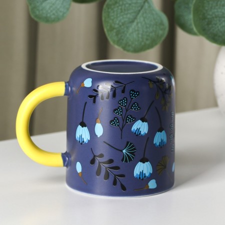 Ceramic mug with a spoon "Herbarium", 350 ml-3