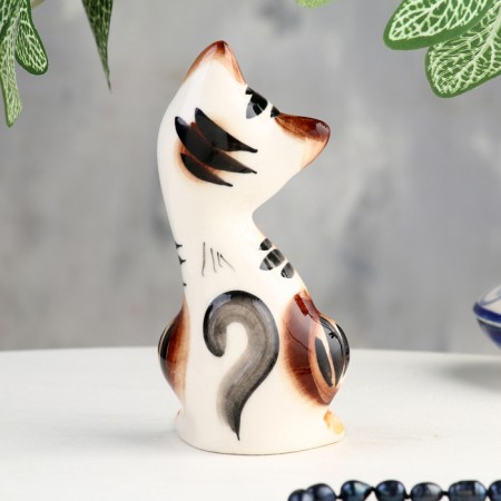 Souvenir "Cat with a cat", 2 pcs, gzhel color-3