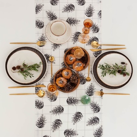 Walking on the table New Year's Ethel Merry Christmas 40*146 cm, 100% cotton, sarzha 190 g/m2-6