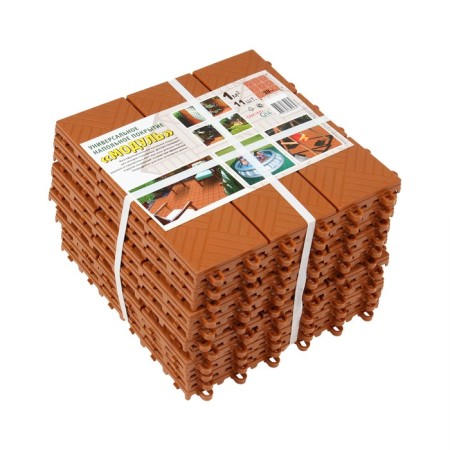 Modular coating, 30 × 30 cm, plastic, terracotta, 1 pc.-7