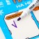 New Year. Magnetic planing A5 and erasing marker "Assistance for a week"