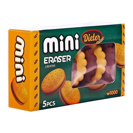 A set of figured erasers 5 pieces cracker in a box-8