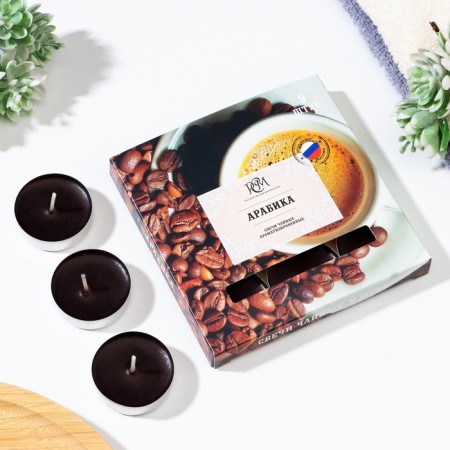 A set of tea candles flavored "Arabica", 10g, 9 pieces
