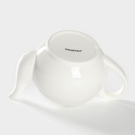 Teapot Porcelain Hot Magistro "Blanche", 500 ml, white color-5