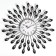 Watching clock, series: openwork, "peacock feathers", smooth move, d-48 cm, dial 14 cm