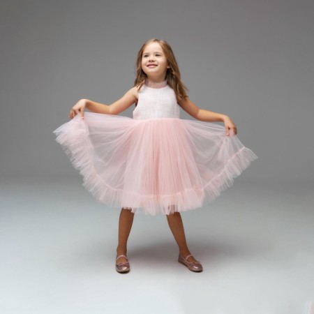 Elegant dress, pink color, height 116 cm-6