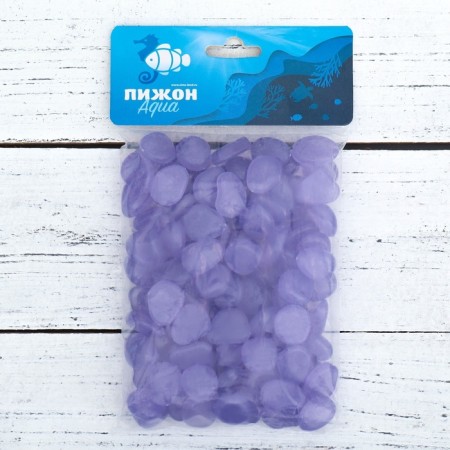 Decorative stones for the aquarium, luminous, 20 mm, 200 g, purple-3