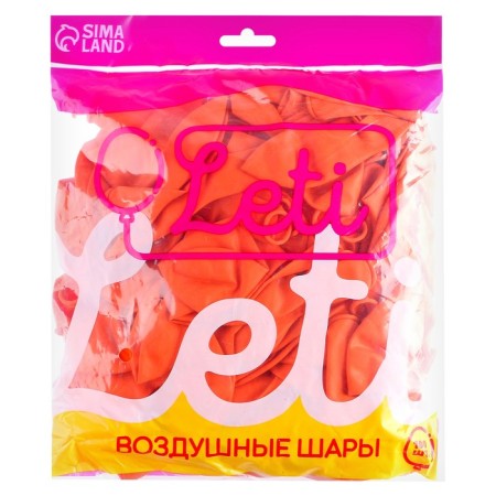Latex ball 12 ", pastel, set 100 pcs., Orange color-2