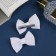Hair clamp "Schoolgirl" (set 2 pcs) Texture, 6 cm, white