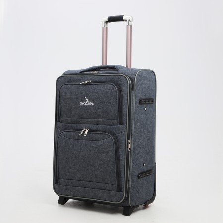 Small suitcase 24 "On the zipper, code castle, with extension, the color is gray
