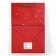 Laminated package, with the New Year window, 20 x 30 x 16 cm, red