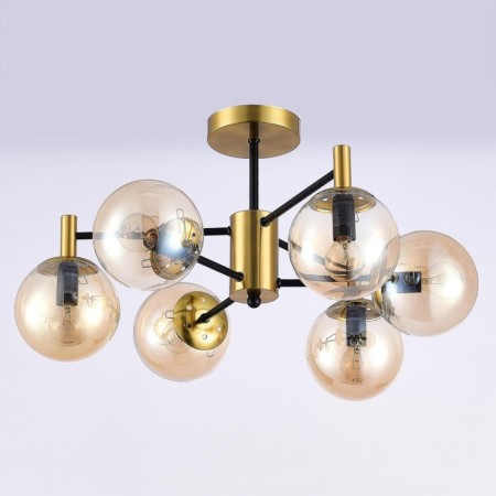 Catilux Catilux chandelier CL143163 54x54x30 cm, 6x40W, E14, brown color-1
