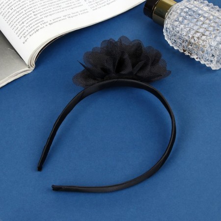 Hair cap "Schoolgirl" Galant Flower, D-9 cm 1 cm, black-1