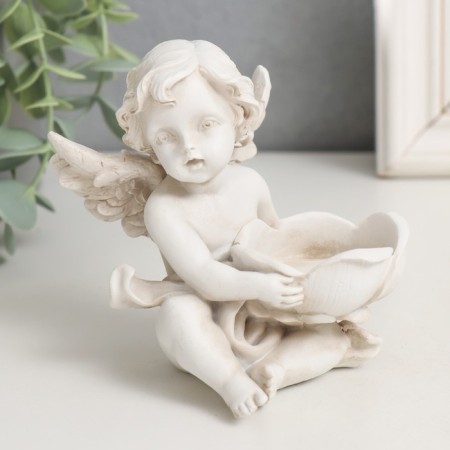 Souvenir Polystone SPRAGE "Angel with Flower" mix 10x8.2x9.2 cm-1