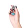 Anal plug Metal by Toyfa, metal, silver with blue rose, d = 27 mm, 8 cm, 48 g 104480