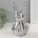 Souvenir Ceramics "Bunny hid the nose" silver 11x12x22 cm