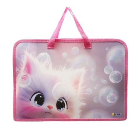 A4, 340 x 245 mm folder folder and drawings, 75mm, with handles, plastic, PT-14-4 "cat anime" 72192-2