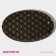 Glass Serving shade "Golden Pen", oval, 24.5 × 15 cm, black color.