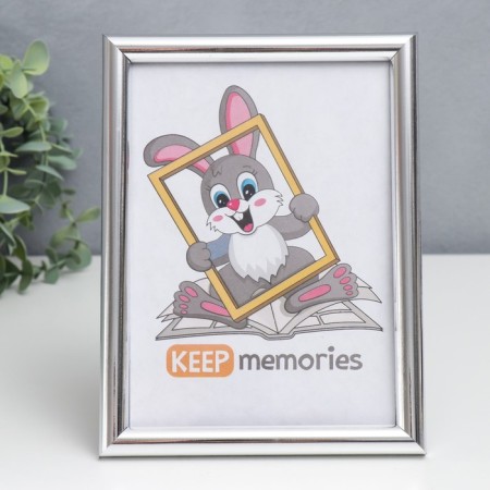 Photo frame plastic 13x18 cm silver (112)-1