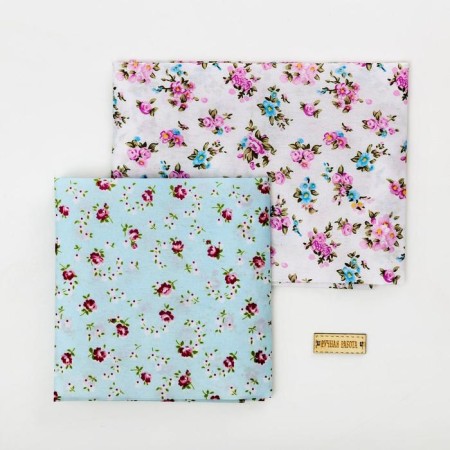 A set of fabric patchwork "Etude in lilac tones", 50 x 50 cm-2