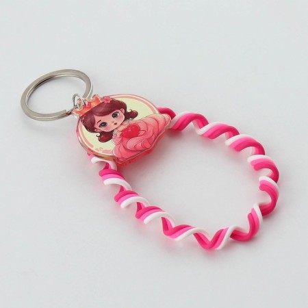 Key keychain children's lace "Princess" 15 x 6 cm-5