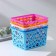 Basket for storage of the share "circles", plastic, 11.5 × 14 × 8 cm, color mix