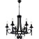 Suspended chandelier Montare 6xe14 40W, size 62x62x73-131 cm, black color black