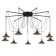 Suspended Citilux “Edison” CL451291, 150x150x235 cm, 9x75W, e27, black color