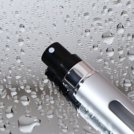 Perfume atomizer, with a spray, 10 ml, silver color-3