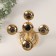 Summary Metal for 5 candles "Classic with curls" D-2 cm 12x18.5x28 cm