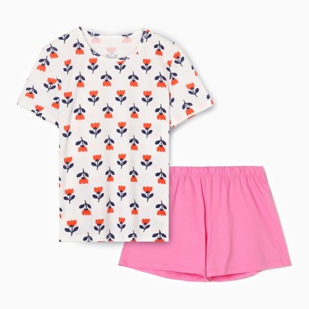Female pajamas (T -shirt, shorts), milk color, size 48