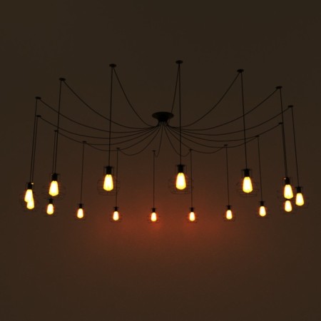 Lamp "Spider" 16he27 40W Black Bayerlux-20