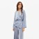 Female set (jacket, trousers) minku: Silk pleasure color gray-blue, rr 46