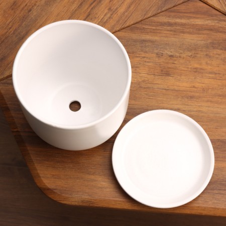 Pot Flower Orion White 3 l-3