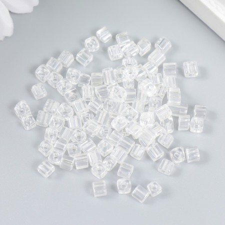 Glass beads 6/0 "Cube. Transparent" 10 g-1
