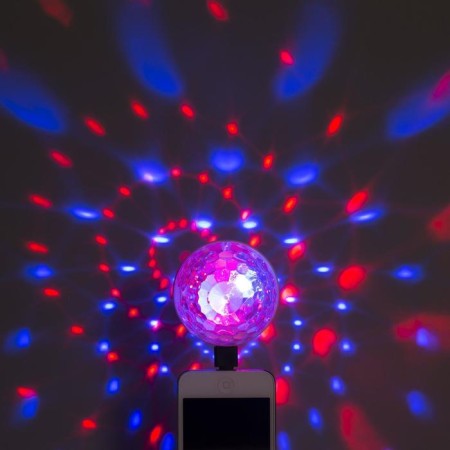 Light device "Double Dishash Shar" 7 cm, 4 connectors, glow RGB, 5 V