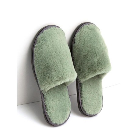 Slippers female closed nose, size 39-41, emerald color-1
