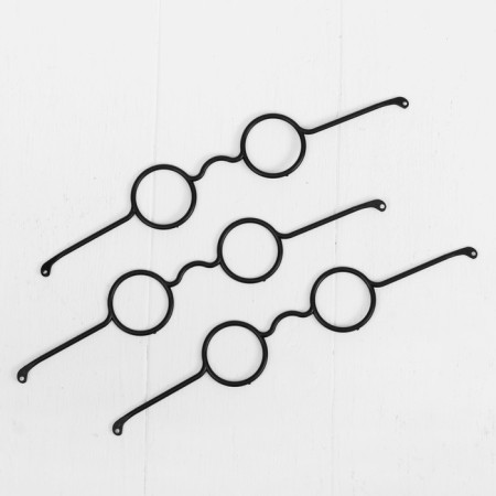 Glasses for toys, set 3 pcs, size 1 pc: 3.5 × 10.5 × 6.2 cm, black color-2