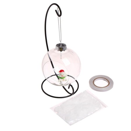 Set for creativity "New Year's composition in a ball on a stand", a snowman-2