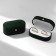 Velvet case for earrings/rings, “elongated oval” 7.5 × 4, green color, white insert