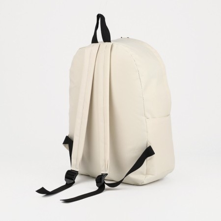 Youth backpack on lightning from textiles, external pocket, white color-1