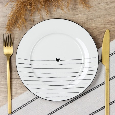 Ceramic plate "With Love", 20 cm, white color-1