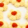 Knitted flower, set 10 pcs., Size 1 pc., 4 × 1.5 cm, yellow color