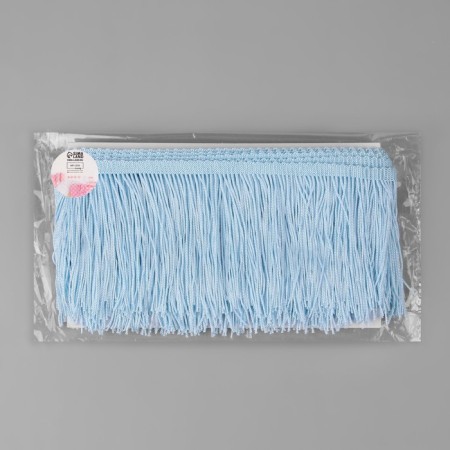 Decorative braid "Furrm", 10 cm, 5 ± 0.5 m, the color of the sky blue-1