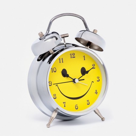 Alarm clock "Smile", D-11.5 cm, with backlight, chrome-1