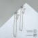 Earrings Metal "chains" Cross, color silver